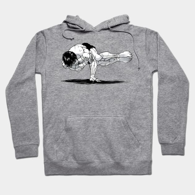 baki hanma, hand stand pose Hoodie by ColaMelon